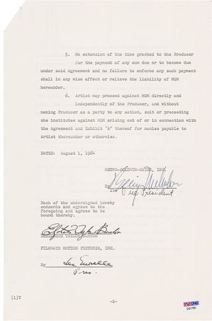 Lot #993 Elizabeth Taylor and Richard Burton Signed Document - Image 2