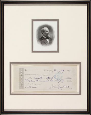 Lot #45 James A. Garfield Check - Image 1