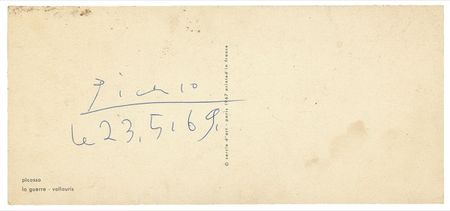 Lot #486 Pablo Picasso: Picasso signs La Guerre - Vallauris - Image 1