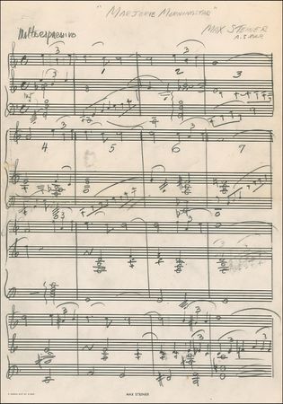 Lot #713 Max Steiner: Marjorie Morningstar: Original film score manuscript by MAX STEINER - Image 1
