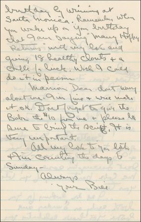 Lot #1296 Bill Tilden: ?I?M FINE & WILL MAKE IT OK?: TILDEN writes from behind bars - Image 2