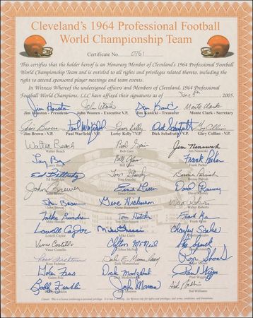 Lot #1109 Cleveland Browns Group Lot - Image 1