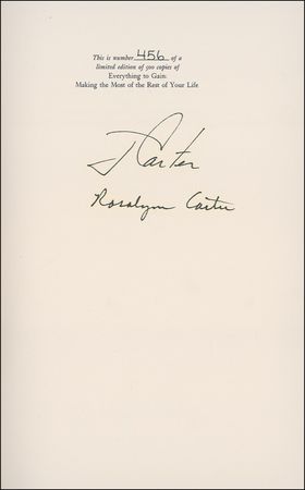 Lot #14 Jimmy & Rosalynn Carter Book