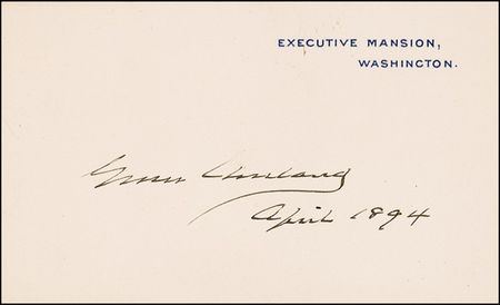 Lot #16 Grover and Frances Cleveland White House Card - Image 2