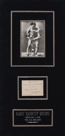 Lot #869 Harry Houdini: JAIL BREAKER: HOUDINI signs shortly after his return to America - Image 1