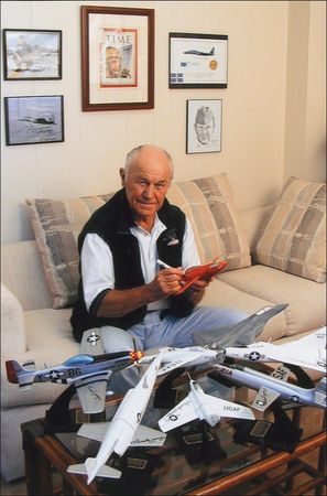 Lot #437 Chuck Yeager Airplane Model - Image 3