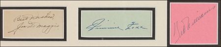 Lot #1309 Williams, DiMaggio, and Foxx Signature - Image 2