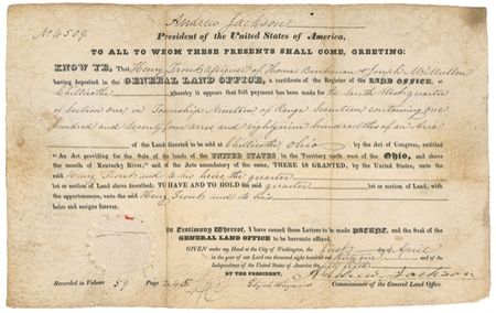 Lot #67 Andrew Jackson Signed Document - Image 1