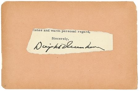Lot #30 Dwight Eisenhower Signature