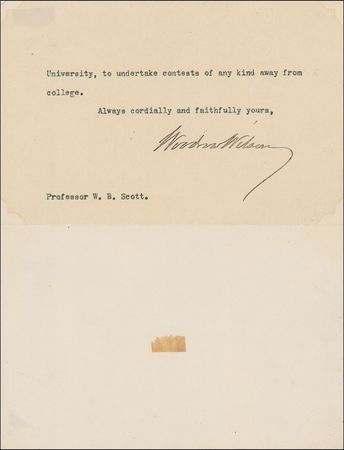 Lot #127 Woodrow Wilson Typed Letter Signed - Image 2