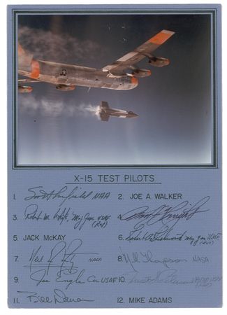 Lot #433 X-15 Pilots: All 12 X-15 pilots, including ARMSTRONG and ADAMS - Image 1