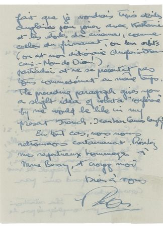 Lot #987 Preston Sturges Handwritten Letter Signed - Image 2