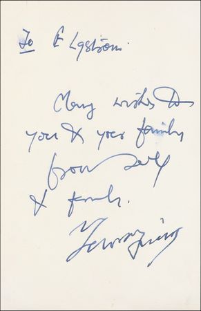 Lot #264 Tenzing Norgay Signed Photograph - Image 1