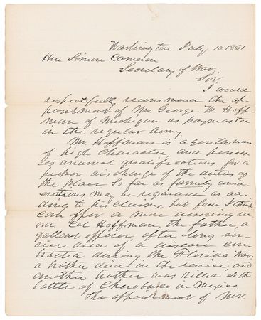 Lot #71 Abraham Lincoln: ULTIMATE SACRIFICE: LINCOLN forwards a recommendation for the brother and son of veterans who died in service - Image 2