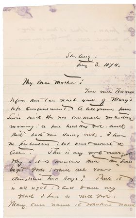 Lot #308 Joshua Lawrence Chamberlain: NEW ARRIVAL: ?I am very glad I have a nice girl? - Image 1