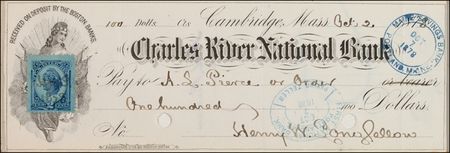 Lot #479 Henry Wadsworth Longfellow Check - Image 2
