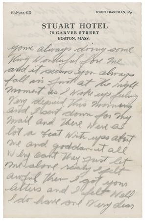 Lot #631 Billie Holiday: “Goddam it all why cant they just leave me alone?”: BILLIE HOLIDAY writes from the road and ends on a note of desperation: “I’ll close and get as high as I can” - Image 2