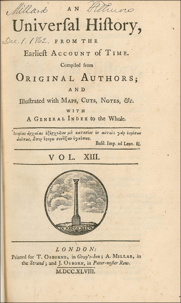 Lot 37 Millard Fillmore: Signing an eighteenth-century historical volume