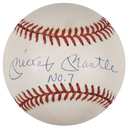 Lot #1422 Mickey Mantle: Mantle signed Upper Deck ball - Image 1