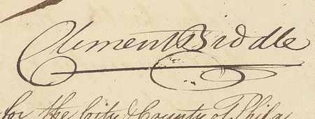 Lot #155 Clement Biddle Signed Document - Image 2