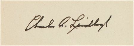 Lot #448 Charles Lindbergh Signature - Image 2
