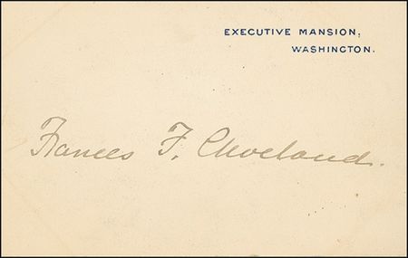 Lot #20 Grover and Frances Cleveland White House Card - Image 2