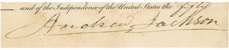 Lot #67 Andrew Jackson Signed Document - Image 3