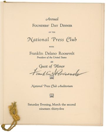 Lot #107 Franklin D. Roosevelt Program - Image 1