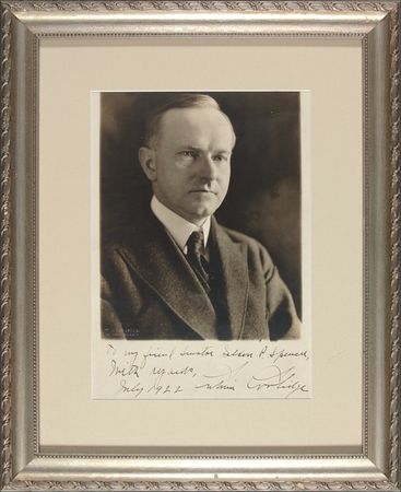 Lot #28 Calvin Coolidge Signed Photograph