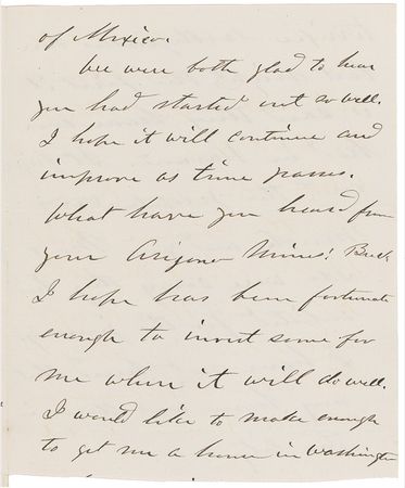 Lot #52 U. S. Grant: ISLAND HOLIDAY: GRANT writes from Havana on the ?great magnificence? of his lodgings and a ?terrific earthquake,? and notes that ?I would like to make enough to get me a house in Washington? - Image 3