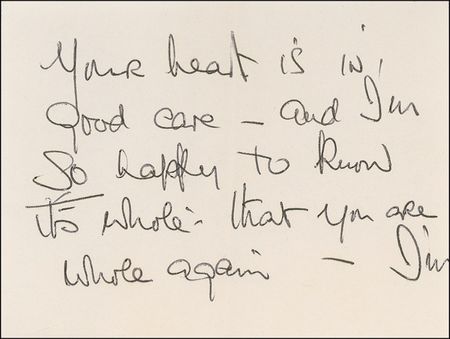 Lot #984 Cary Grant: “TAKE MY HEART IN EXCHANGE”: GRANT writes to his ailing Operation Petticoat costar - Image 1