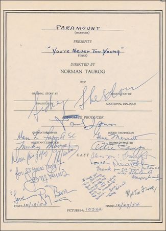 Lot #1067 Dean Martin and Jerry Lewis: Honoring their You’re Never Too Young director - Image 1