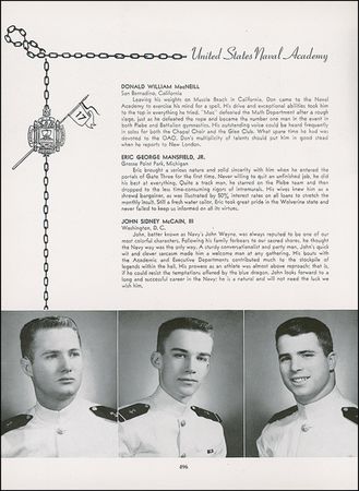 Lot #266 John McCain: “Best years of my life!”: McCAIN signs his Naval Academy annual - Image 1