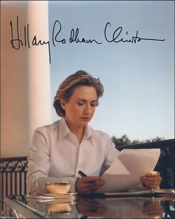 Lot #26 Hillary Clinton Signed Photograph