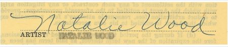 Lot #1198 Natalie Wood: All grown up: 18-year-old NATALIE WOOD signs a management contract - Image 2
