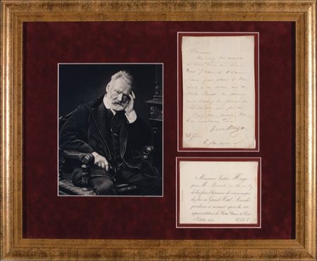 Lot #504 Victor Hugo Handwritten Letter Signed - Image 1