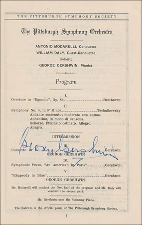 Lot #707 George Gershwin: Playing his biggest hit - Image 1