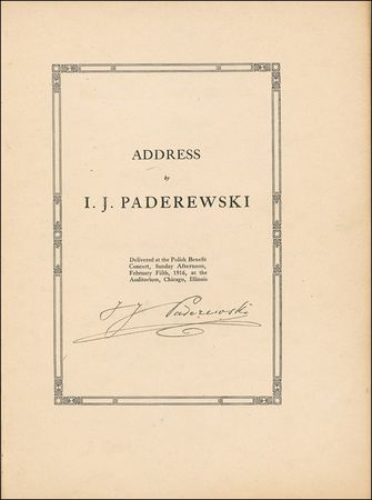 Lot #748 Ignace Jan Paderewski Book - Image 1
