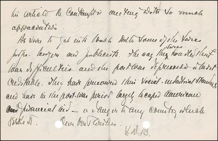 Lot #305 Supreme Court: Brandeis, Louis D. Handwritten Letter Signed - Image 4