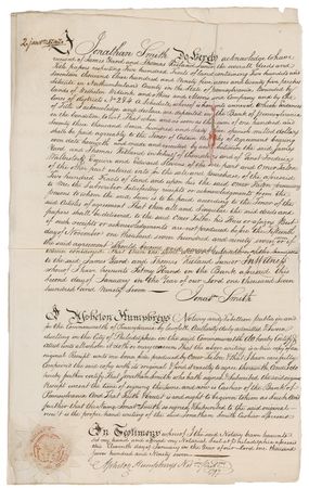 Lot #316 U. S. Constitution: MIfflin and King Signed Document - Image 1