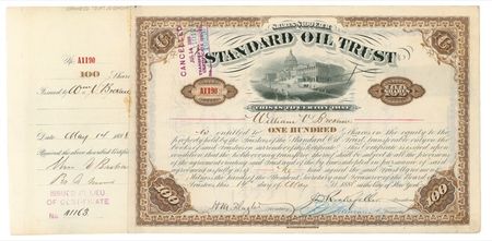 Lot #299 John D. Rockefeller and Henry Flagler Signed Document - Image 1