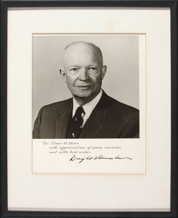 Lot #32 Dwight D. Eisenhower Signed Photograph