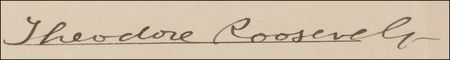 Lot #121 Theodore Roosevelt Signed Document - Image 1