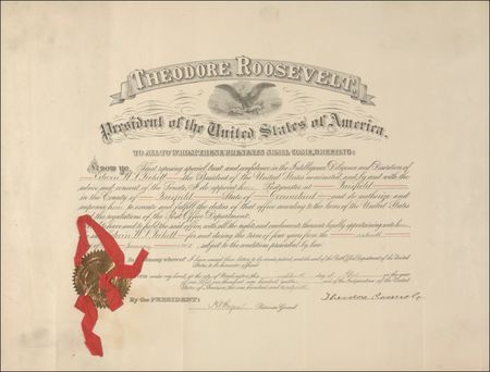 Lot #121 Theodore Roosevelt Signed Document - Image 2