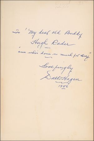Lot #1360 Walter Hagen: Hagen signs for “one who’s done so much for golf’” - Image 1