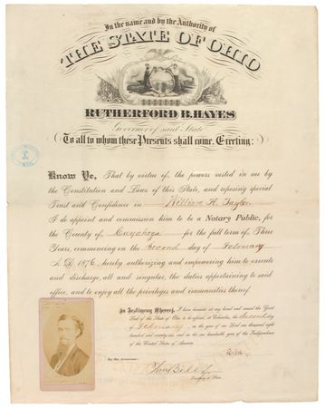 Lot #59 Rutherford B. Hayes Signed Document - Image 1
