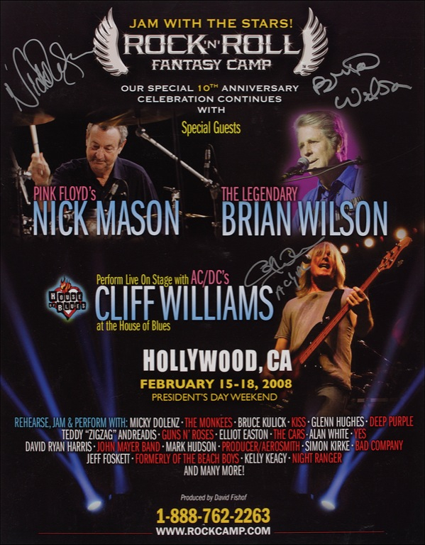 Lot 890 Rock and Roll Fantasy Camp Poster