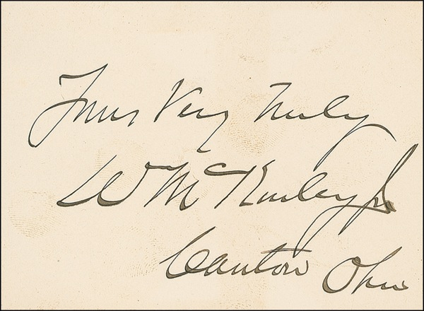 Lot 152 William McKinley Signature