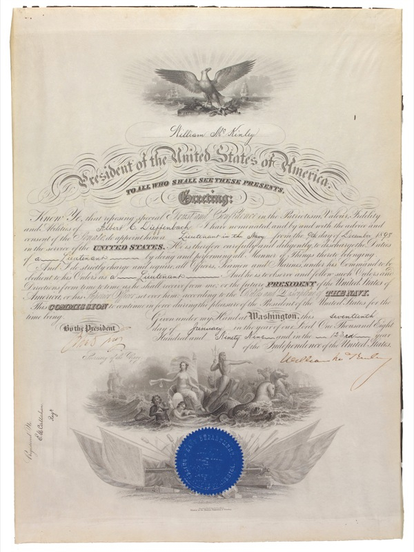 Lot 153 William McKinley Signed Document