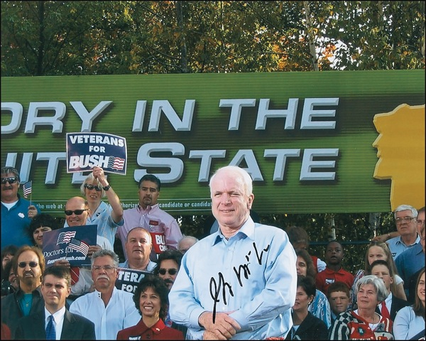 Lot 378 John McCain Signed Photograph